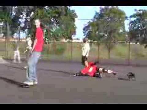 Skateboard wipe out!