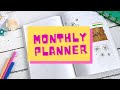 MONTHLY PLANNER | DIY planner from a notebook |  Plan With Me | 2021