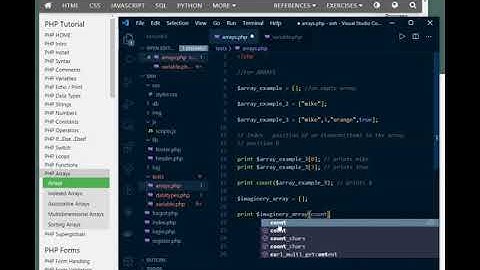 PHP Intro - Building Authentication System - 05 - Arrays