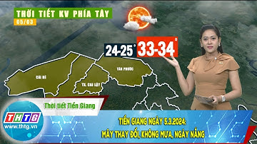 Tiền Giang ngày 5.3.2024: mây thay đổi, không mưa, ngày nắng