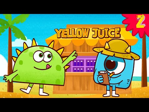 Yellow Juice Yum Yum Song ! learn colors with fruit juice l ZooZooSong Nursery Rhymes & Kids Song