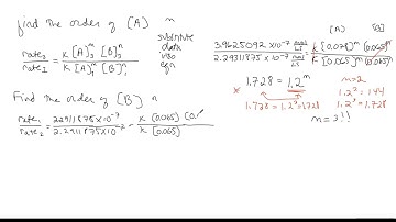 Kinetics:  Method of Initial Rates Calculation Example
