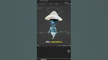 Cool walking animation from Mixamo - Smurf Cat meme - low poly 3d model game character in Blender