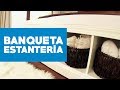 ¿Cómo construir una banqueta estantería de cama?