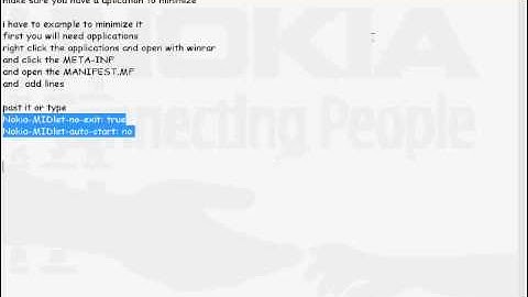 how to minimize applications on your nokia s40 V5,v6 part 2