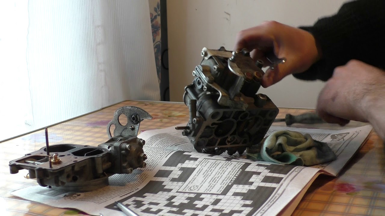 снятие воздушных и топливных жиклеров с карбюратора 1113-ОКА - YouTube