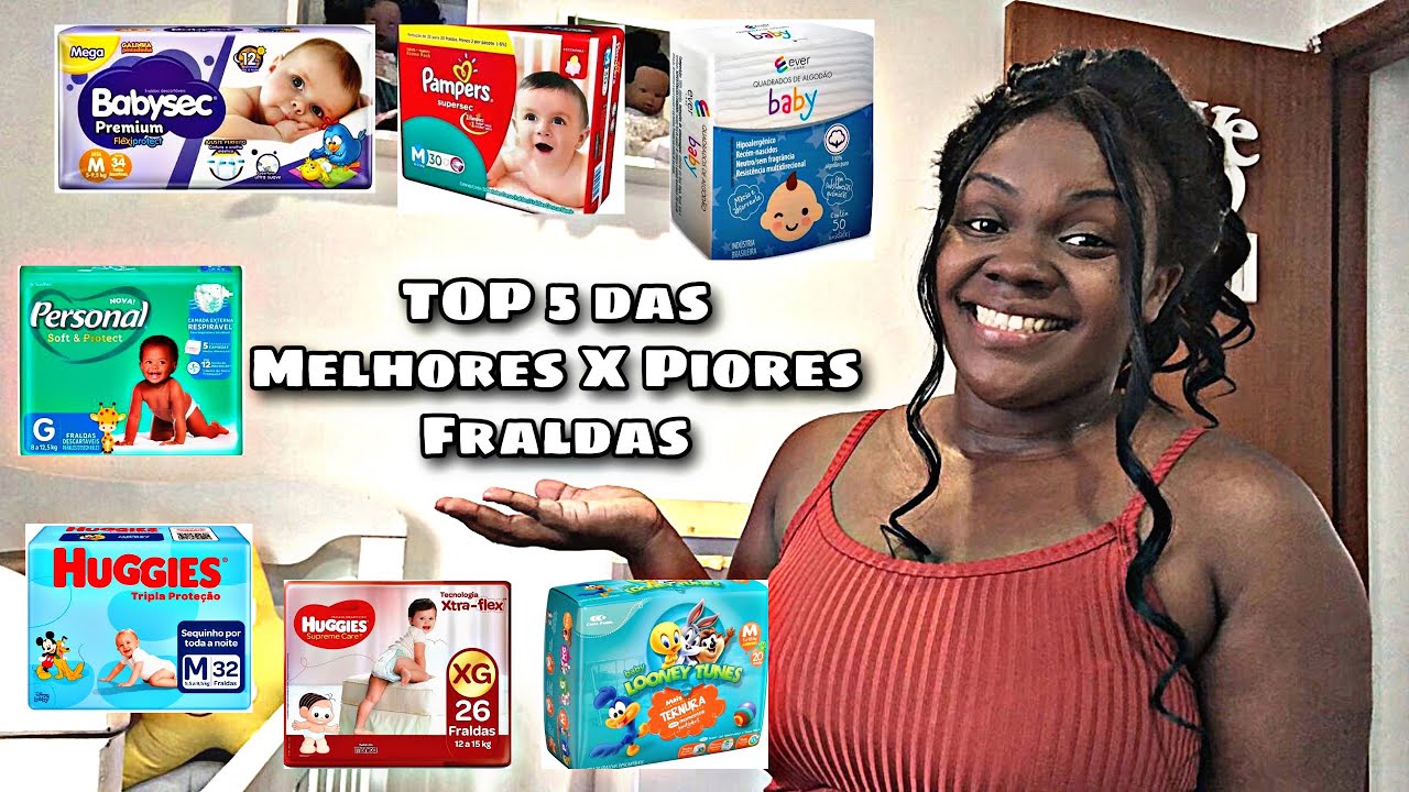 TOP 5 DAS MELHORES E PIORES FRALDAS DESCARTÁVEIS - YouTube