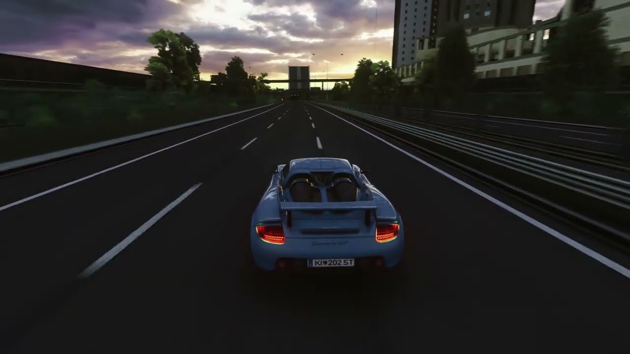 BEAUTIFUL SUNSET DRIVE with a CARRERA GT