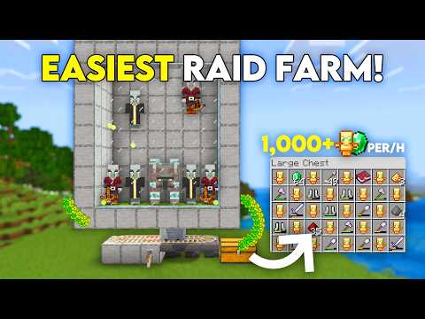 NEW Easiest Raid Farm Minecraft Bedrock 26.4 !
