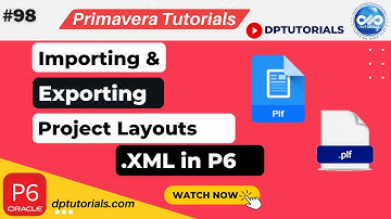 Lay-outs importeren en exporteren in Primavera P6 Professional