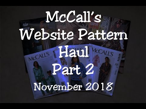 McCall's Website Sewing Pattern Haul Part 2- November 2018- McCall's & Cosplay By McCall's Patterns McCall's Website Sewing Pattern Haul Part 2- November 2018- McCall's & Cosplay By McCall's Patterns