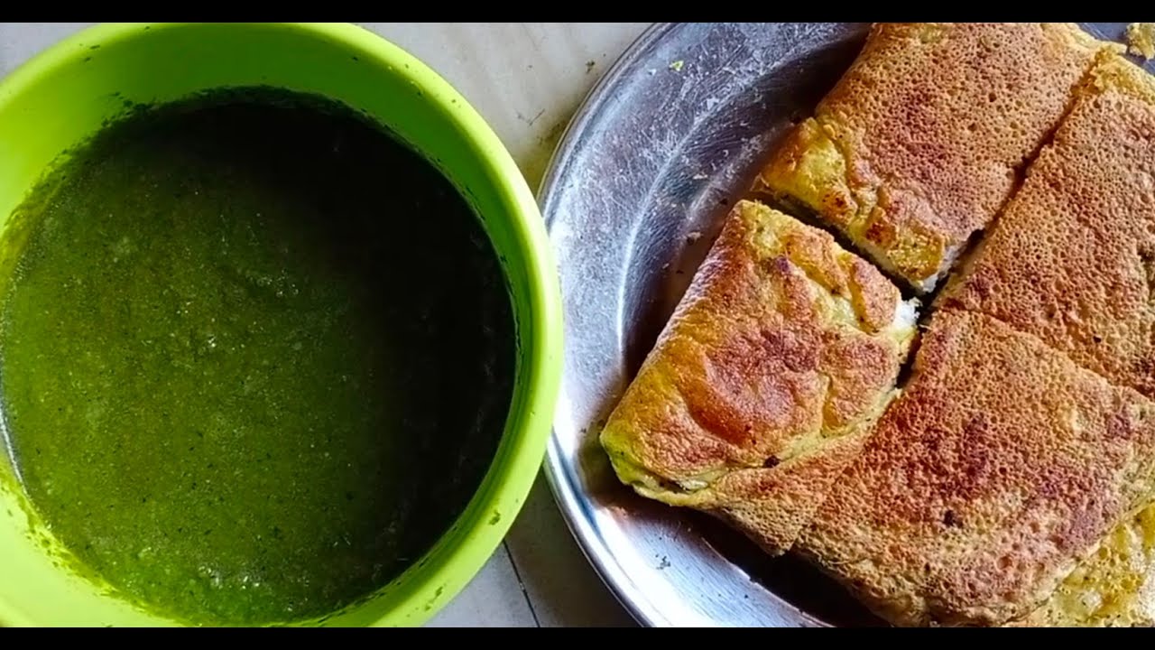 Road Side Bread Omelette How to Make Green Chutney for Bread Omelette