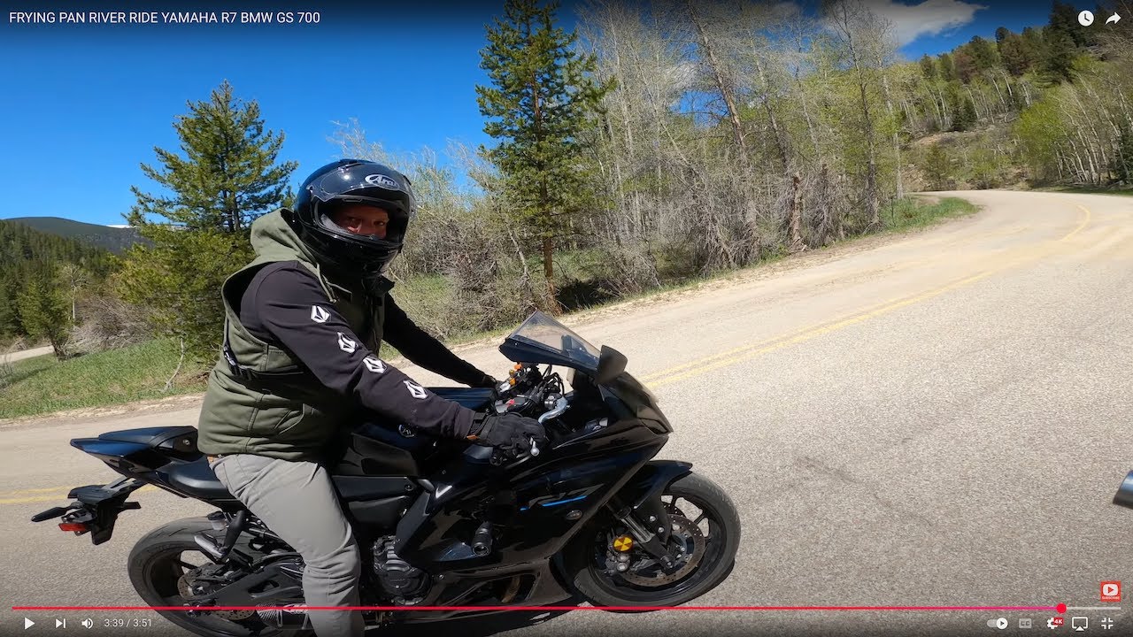 FRYING PAN RIVER RIDE YAMAHA R7 BMW GS 700