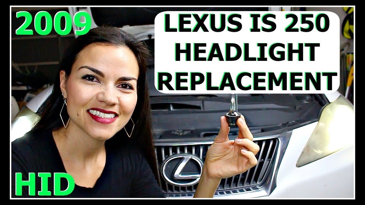 How To Replace Lexus Is250 Headlight Low Beam Bulb 2009 Youtube
