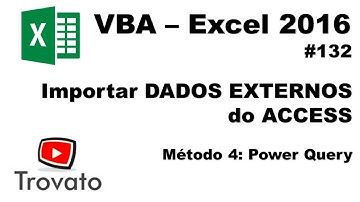 #132 - Excel VBA - Inserir dados do ACCESS na planilha - Método 4  - Power Query