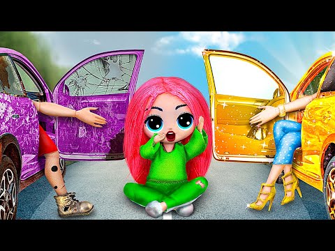 Бедная и богатая близняшки / 30 идей для кукол ЛОЛ
