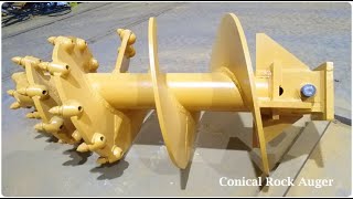 : Double Cut Double Flight Conical Rock Drilling Auger for Pile Foundation Construction Piling Rig
