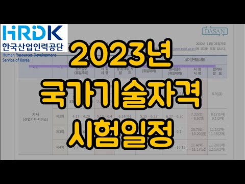 2023년 국가기술자격 시행일정(한국산업인력공단/기사,기능사,기능장,기술사/기사 <strong>응시자</strong> 주의점 있음!)