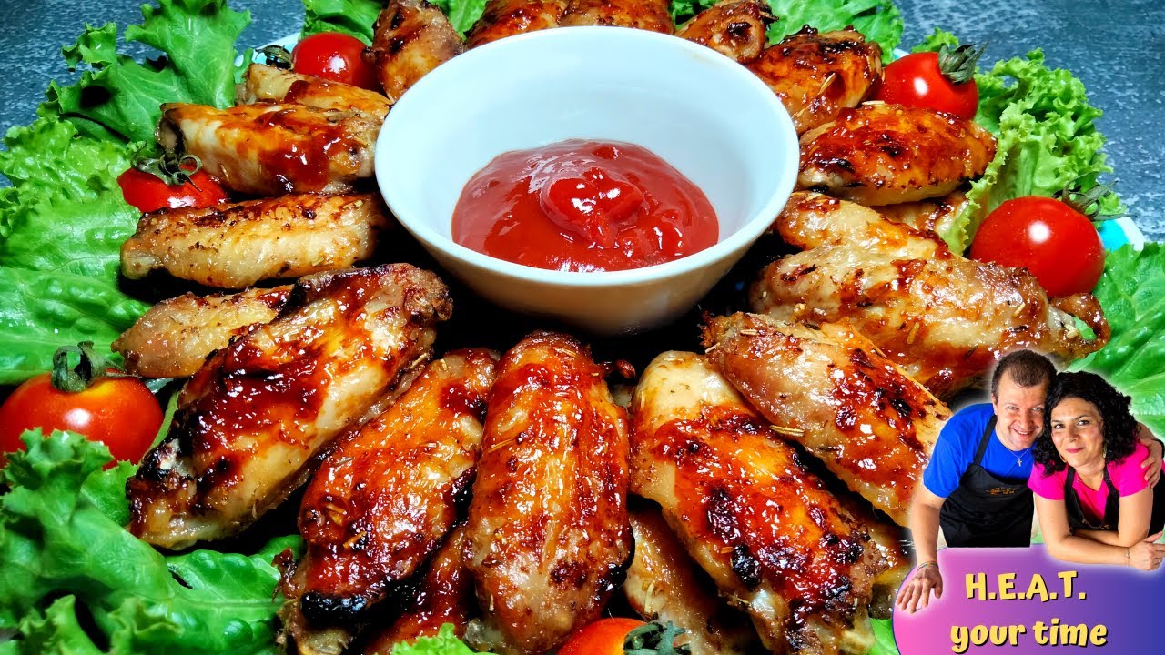 ALETTE  DI POLLO con salsa BBQ al forno ed in friggitrice ad aria - AIR FRYER BBQ CHICKEN WINGS