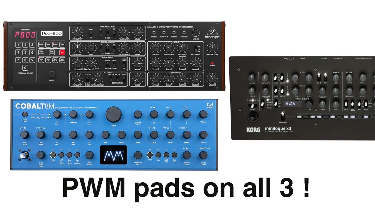 How to - Ambient PWM pads 3 ways (Korg Minilogue xd / Behringer