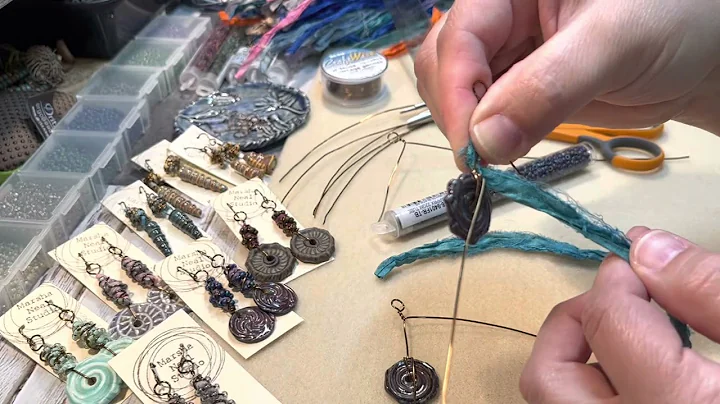Marsha Neal Studio Wire Wrapped Sari Ribbon Cerami...