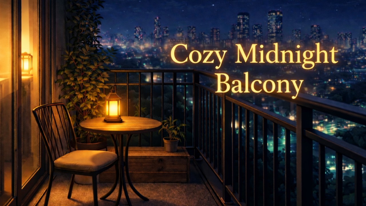 Midnight Balcony Lofi 🌃 Deep Focus, Relax | 4 Hours