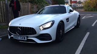 Taking delivery of a brand new Mercedes-Benz AMG GT C Edition 50 in Cashmere White - UK (AMG GTC)
