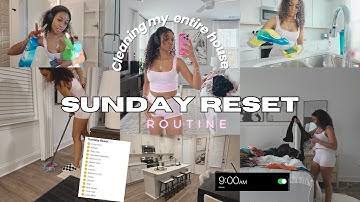 SUNDAY RESET ROUTINE: Cleaning My Messy House *this will motivate you to clean* | clean with me