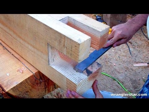 Trees To Timber Frame Cabin Off-grid Homestead Pro...