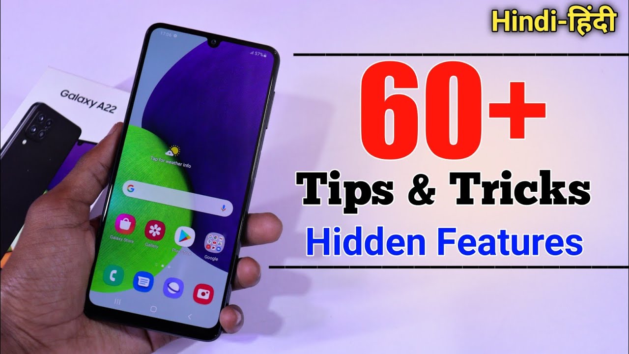 Samsung A22 Tips And Tricks - Top 60++ Hidden Features | Hindi-हिंदी