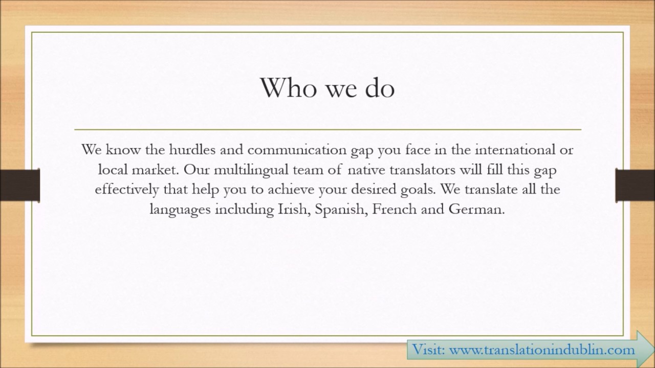 Certified Translation Services Dublin YouTube