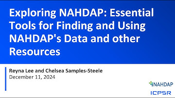 Exploring NAHDAP: Essential Tools for Finding and Using NAHDAP