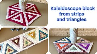 Triangle & Strip Fusion: Quilted Table Runner Tutorial We Sew Without Paper!