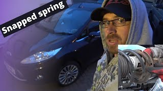 Ford Fiesta front suspension spring replacement
