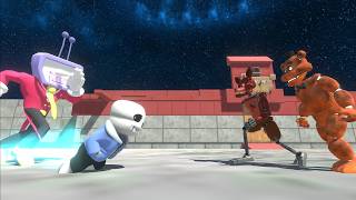 Tenna and Sans VS Freddy and Foxy [Animal Revolt Battle Simulator] screenshot 5