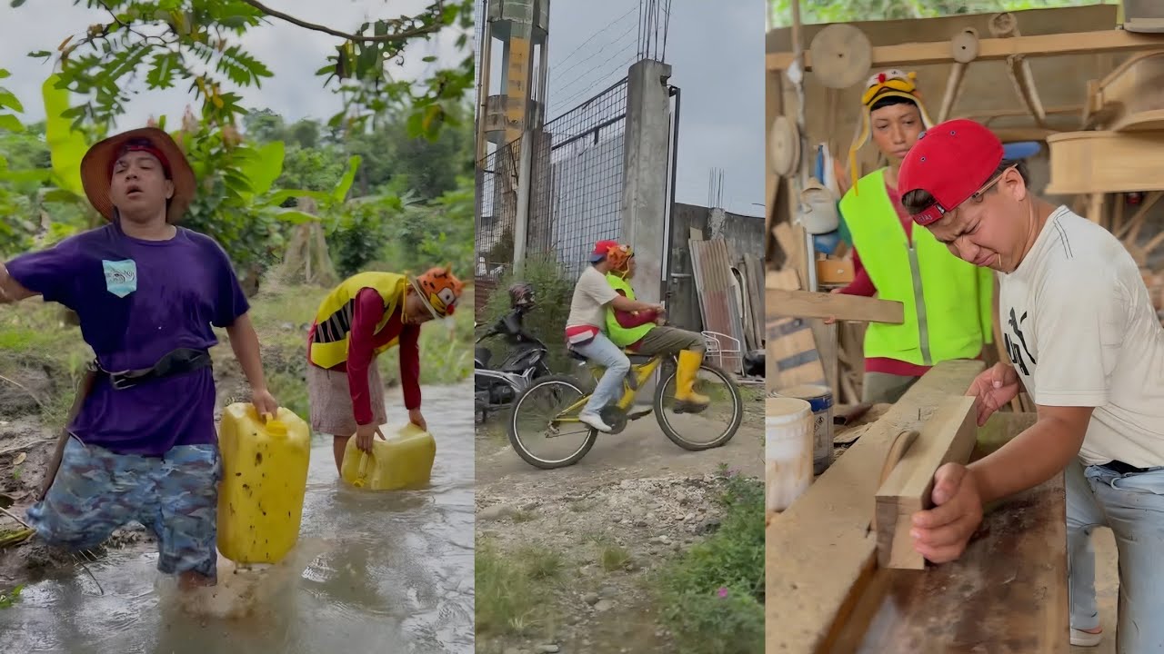 TRABAJANDO DE EBANISTERÍA 😅 | CARGANDO AGUA EN LA FINCA