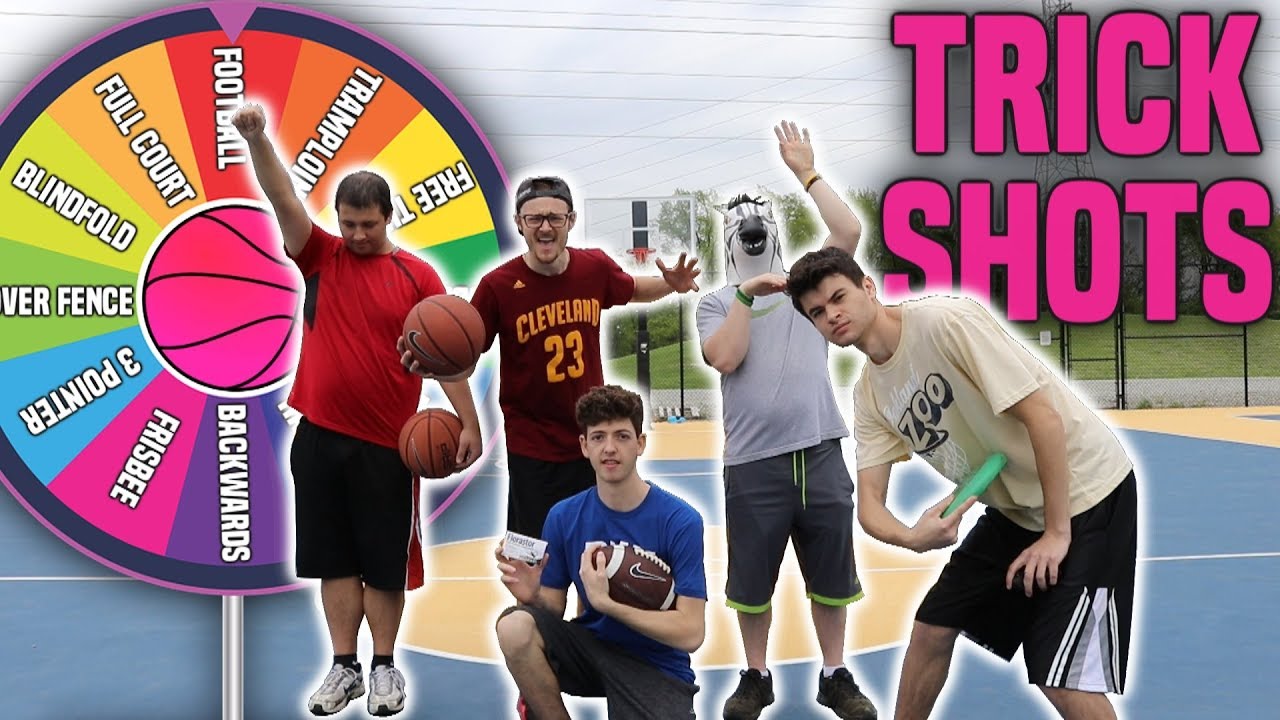 HARDEST SPIN THE WHEEL OF BASKETBALL TRICKSHOTS MINI GAME!! YouTube