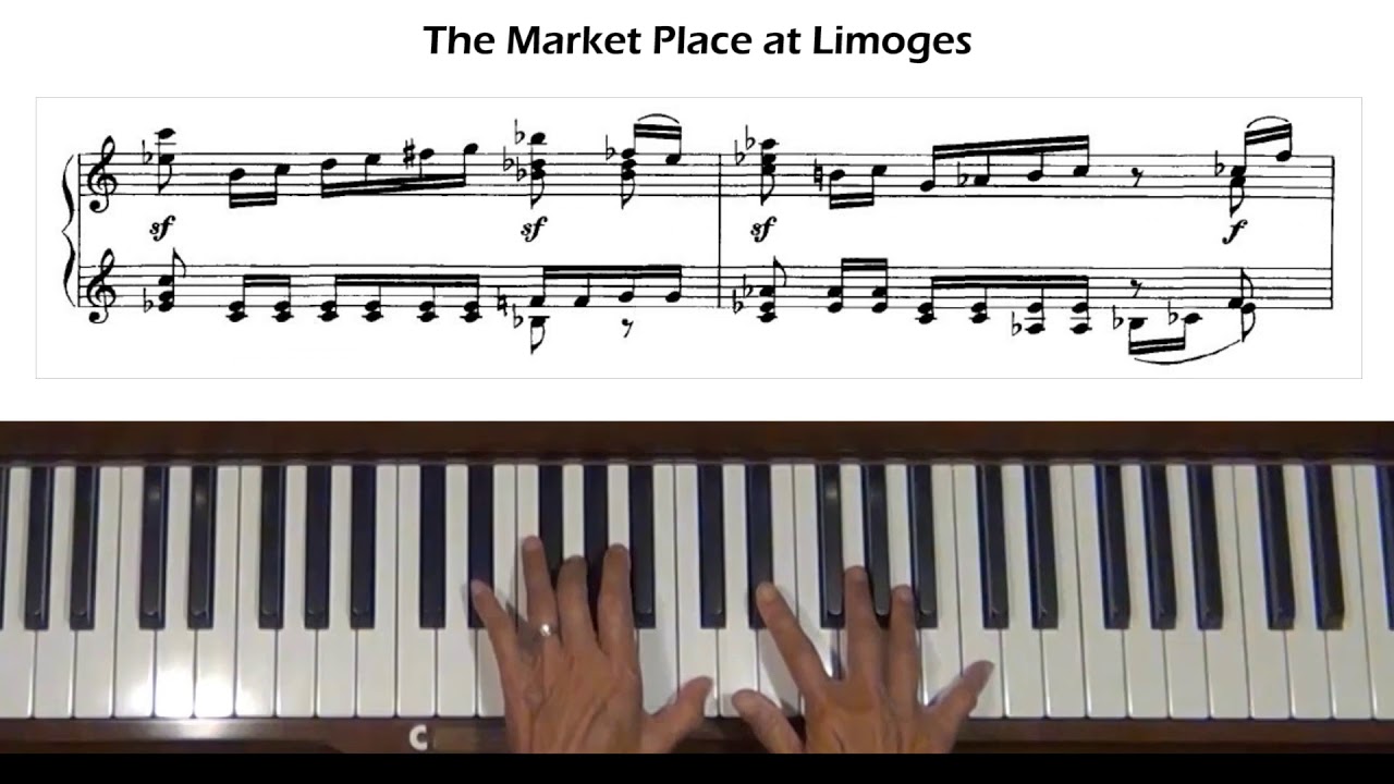 Pictures at an Exhibition 7. Limoges Le Marché Piano