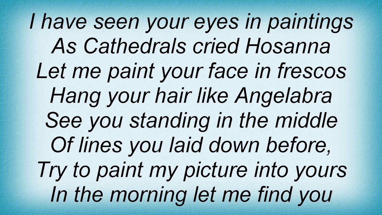 Josh Ritter Paint Your Picture Lyrics YouTube