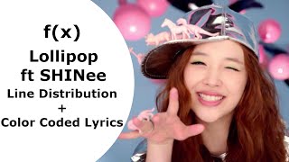 f(x) 에프엑스  ft SHINee 샤이니 - Lollipop (Line Distribution + Col…