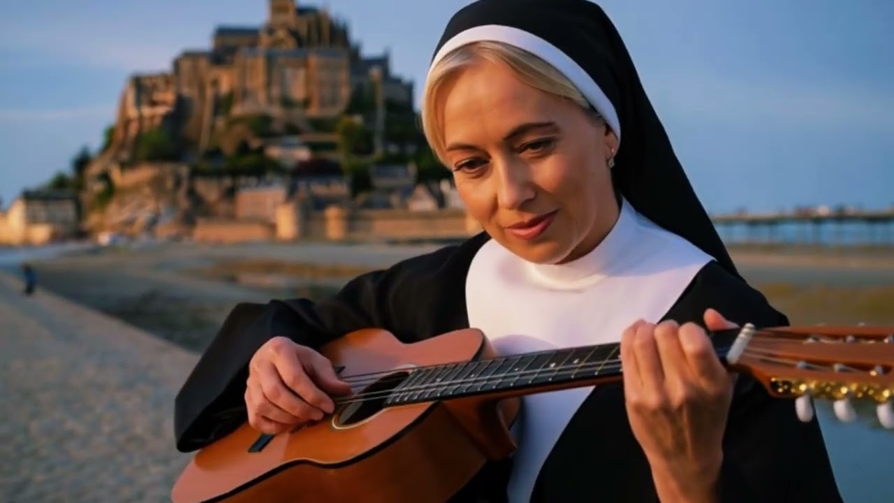 Moniale chante des chants de louange remplis de foi et de dévotion