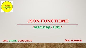 Oracle JSON Functions