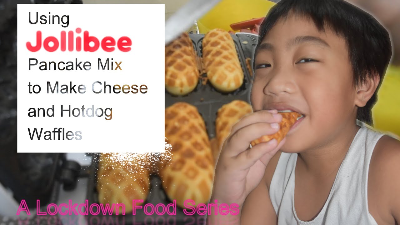 Lockdown Food Series - Hotdog and Cheese Waffles Using Jollibee Pancake