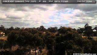 22 September 2015 - West Facing WeatherCam Timelapse