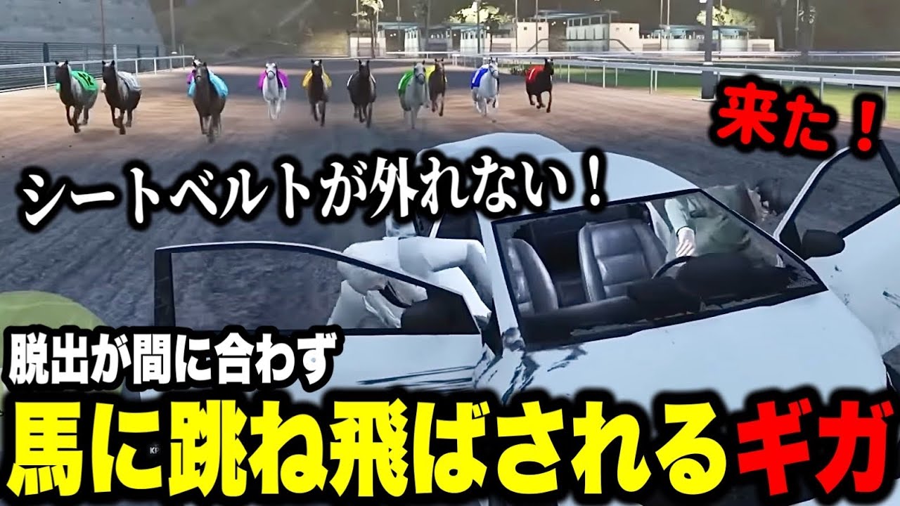 【ストグラ】競馬場で馬に跳ね飛ばされて池ポチャするDr.ギガ！【Dr.ギガ/KYS/切り抜き/葛城司】