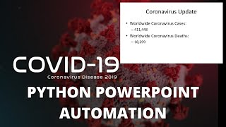 Python PowerPoint Automation -- Getting Coronavirus Updates | #58