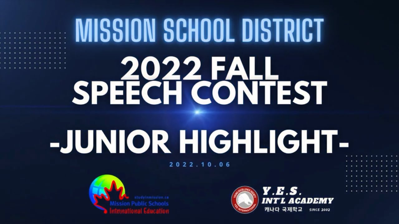 2022.10.06 -Junior Highlight- 2022 October Speech Contest
