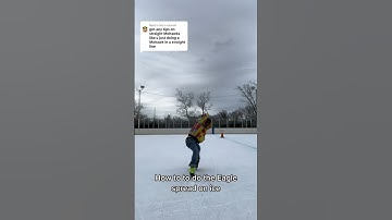 Learn how to do the Eagle spread on ice #freestyleskating #skating #hockeyskills #hockeystop #skate