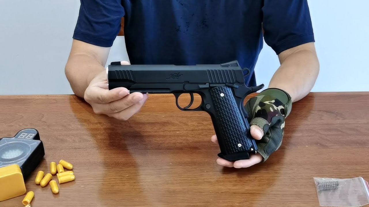 Colt M1911 Auto Shell Ejecting Blowback Toy Gun Unboxing 2022 Laser