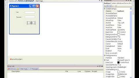 How to handle error in C#.net and how to use error provider in visual studio.net